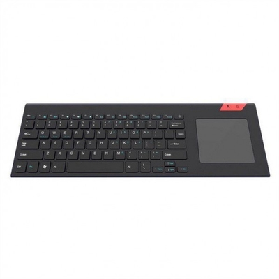 2.4G Wireless Keyboard With Touch Pad With Easy Media Control Solid Stainless Ultra Compact Full Size Keyboard For PC TV