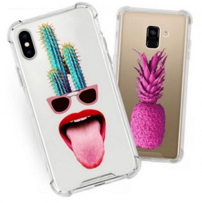 Shockproof TPU Acrylic Mobile Protector Cover Case With Painting