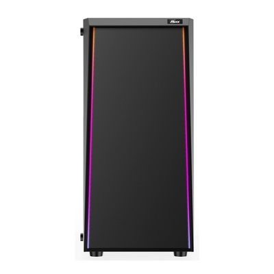 Artshow - Desktop Computer Case ARGB LED Strip on the front panel,Tempered Glass on Side Panel Top I/O Panel