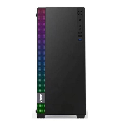 Mid-Tower PC Gaming Case ETEK Mid Tower PC Gaming ATX Computer Case Support 6 ARGB fans, Tempered Glass Side Pandel.