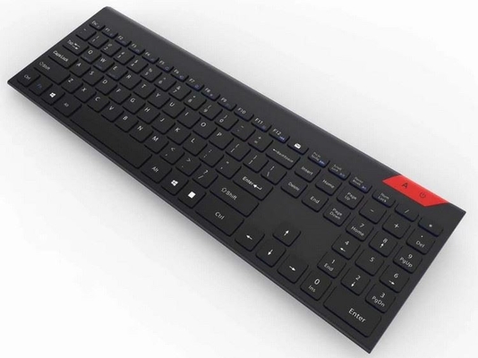 2.4G Wireless Keyboard With Touch Pad With Easy Media Control Solid Stainless Ultra Compact Full Size Keyboard For PC TV