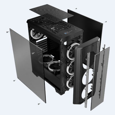 VGA Gaming CPU Computer Cabinet RGB LED Lighting ODM