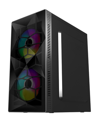 Artshow Gaming Computer Case MATX 2 Big RGB Fans On Front Panel  Fan On Side Pandel Available Support OEM ODM