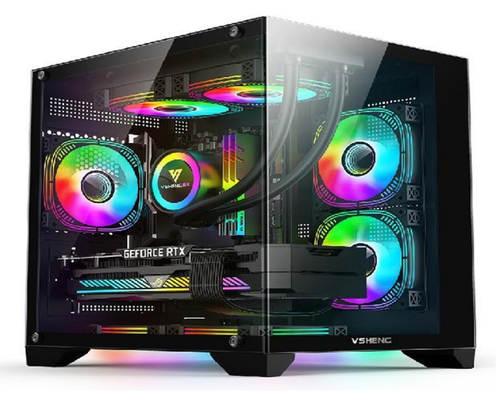 Panoramic Design RGB Lighting Supports Micro-ATX/Mini-ITX Fits 330mm GPUs 4 Slots And 170mm CPU Coolers 6 Fan Mounts