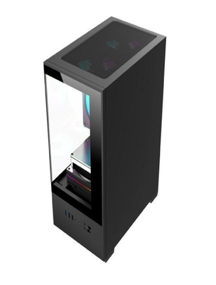 Computer Case Supports MicroATX/MiniITX Motherboards Bottom HDD + Power Compartment For SSD Dual Storage 5-speed Fan With 3D Air Duct Design