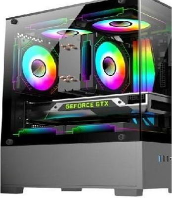 Computer Case Supports MicroATX/MiniITX Motherboards Bottom HDD + Power Compartment For SSD Dual Storage 5-speed Fan With 3D Air Duct Design