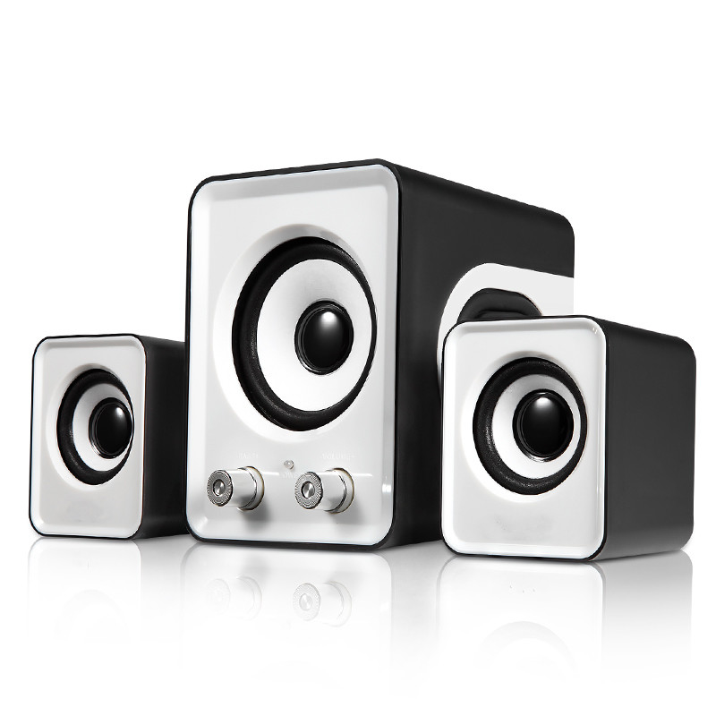 Getelegrafeerde Computersprekers USB 2,1 Sprekers Stereo Twee Satellieten met Subwoofer voor PC Beschikbaar in Veelvoudige Kleuren