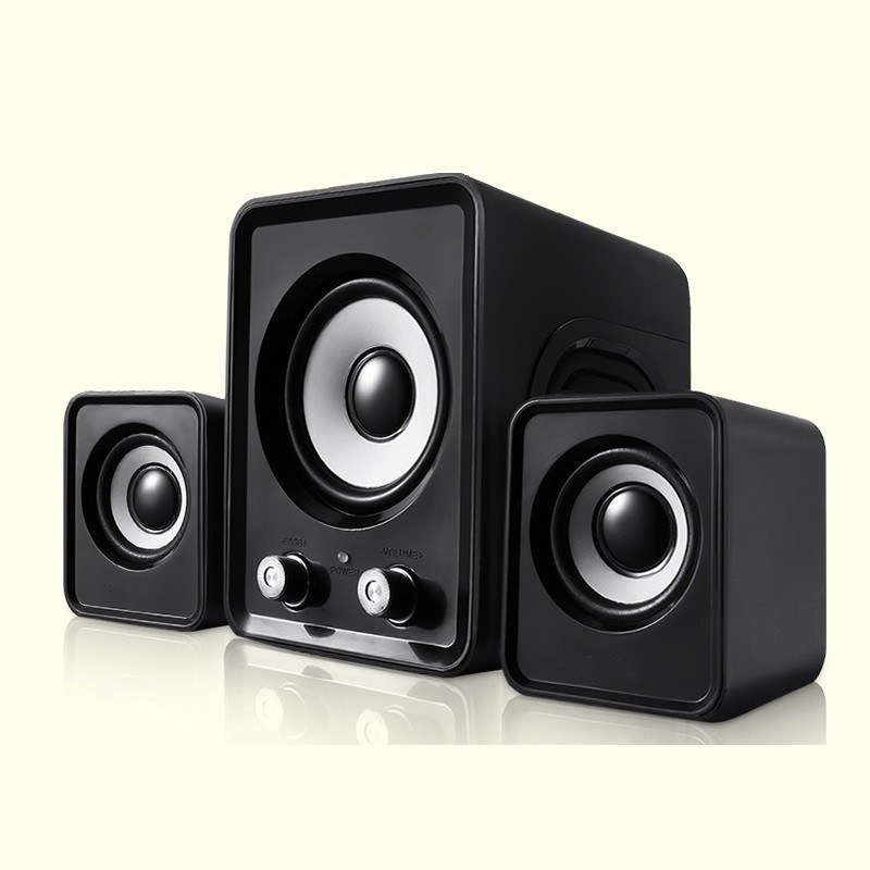 Getelegrafeerde Computersprekers USB 2,1 Sprekers Stereo Twee Satellieten met Subwoofer voor PC Beschikbaar in Veelvoudige Kleuren