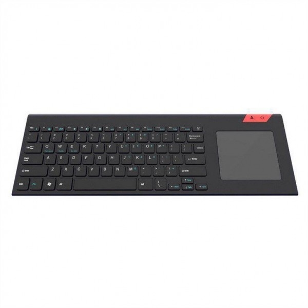 2.4G Wireless Keyboard With Touch Pad With Easy Media Control Solid Stainless Ultra Compact Full Size Keyboard For PC TV