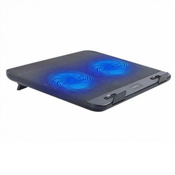 ETEK - Twee ventilatoren Slim en klein hoek Tilt Quantum Laptop koelbak Pad voor 15.6 inch scherm