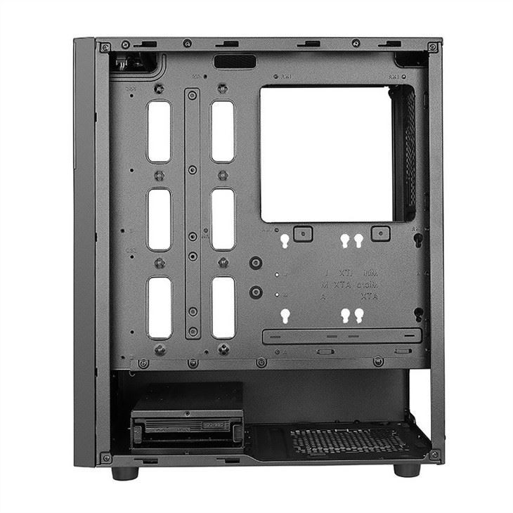 ETEK Stylish Computer Case Symmetrisch ARGB LED Strip Tempered Glass Side Panel Top I/O Panel met Magnetisch stofnet