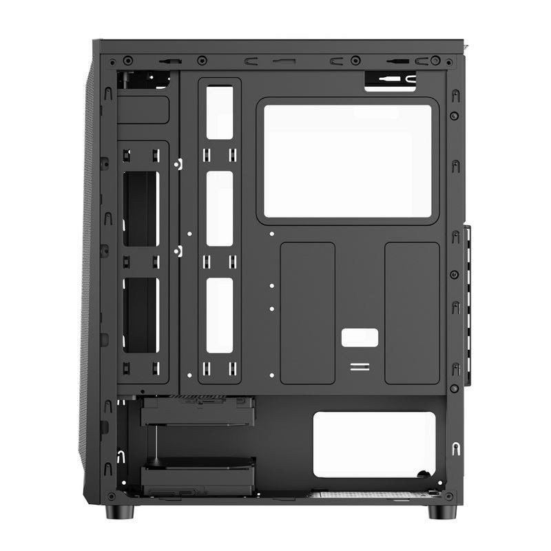 ETEK Luminous Computer Case, Wave LED Strip Front Panel, ARGB Lichteffect, Ondersteuning Watergekoelde Radiator
