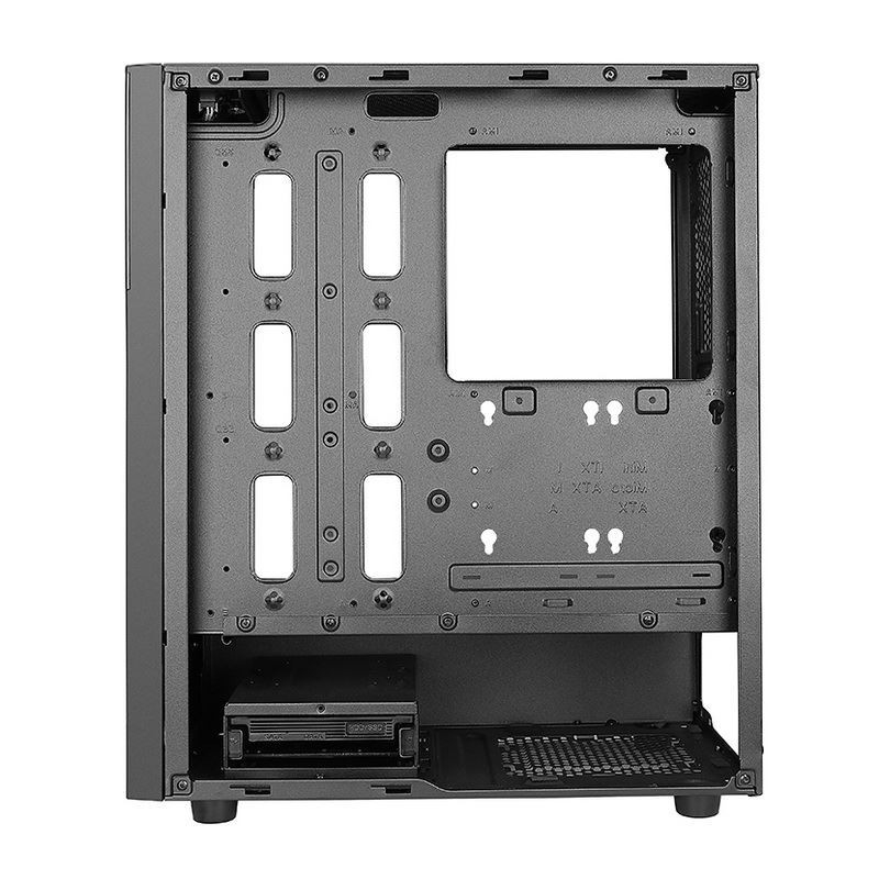 ETEK - Desktop Computer Case ARGB LED strip op het voorpaneel, getemperd glas op het zijpaneel Top I/O-paneel