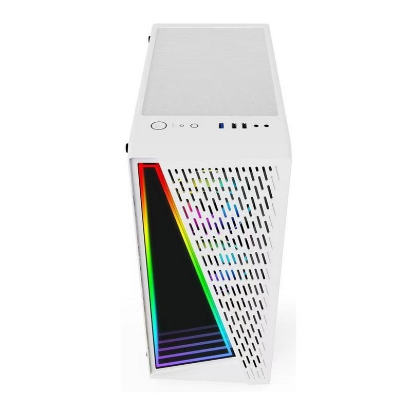 Verblind het Effect van de Tijdtunnel Steunargb ventilators in Zwart-witte 12cm zijn beschikbaar. Het zijpaneel is Aangemaakt Glas.
