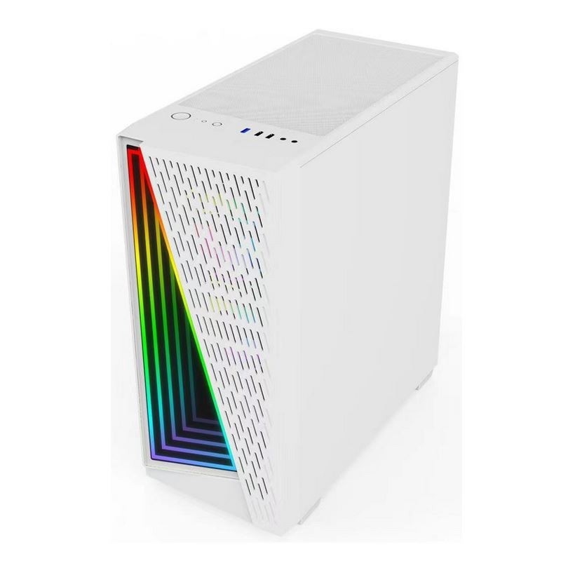 Verblind het Effect van de Tijdtunnel Steunargb ventilators in Zwart-witte 12cm zijn beschikbaar. Het zijpaneel is Aangemaakt Glas.