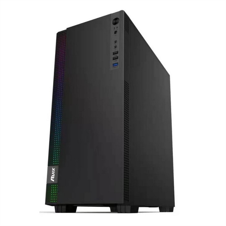 Mid-Tower PC Gaming Case ETEK Mid-Tower PC Gaming ATX Computer Case Ondersteuning 6 ARGB fans, Tempered Glass Side Pandel.