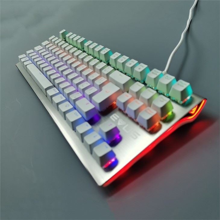 Draadloze mechanische 87-toetsenbordmuis RGB-achtergrondverlichting Bedraad antistof voor typemachine