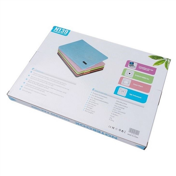 ARTSHOW - OEM 2 de Tribunelaptop van het Ventilatorsnotitieboekje de Koelere Beschikbare Kleuren van het Lucht Koelere Stootkussen 4W Vijf