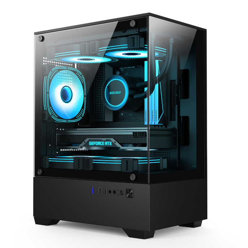 Micro-ATX ITX PC Gaming Case 1 HDD Bay 1 SSD Drive Bay Beide Zwart-Wit Kleuren