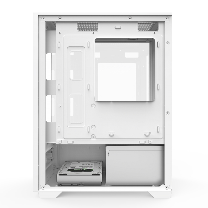 Micro-ATX ITX PC Gaming Case 1 HDD Bay 1 SSD Drive Bay Beide Zwart-Wit Kleuren