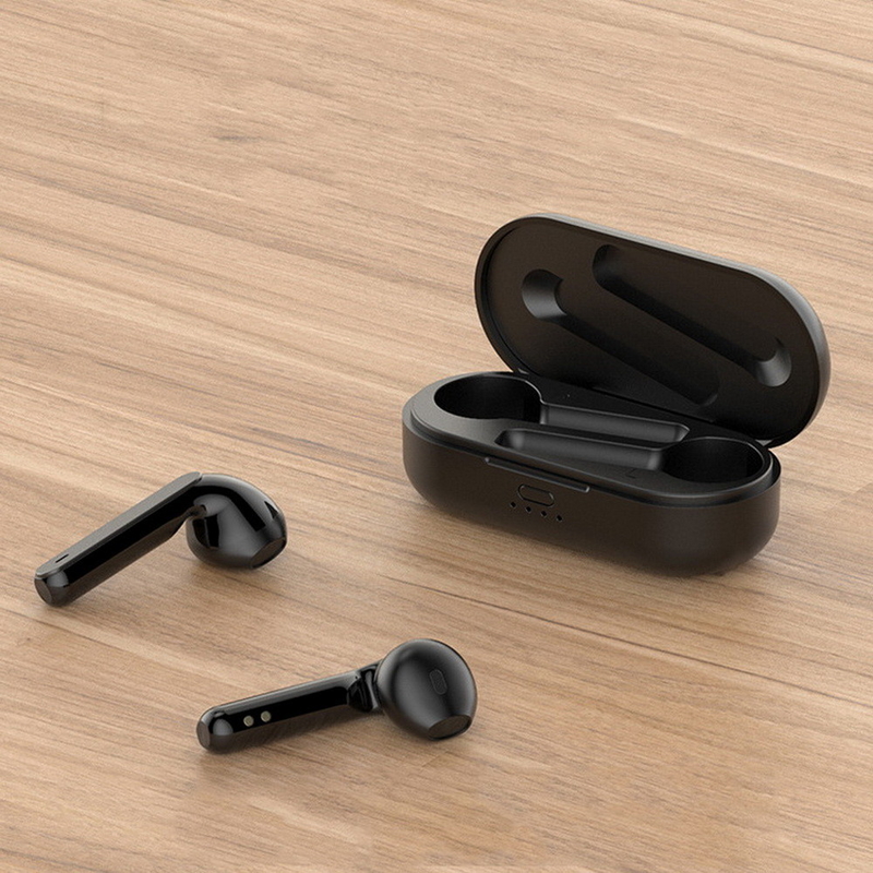 ETEK draadloze oordopjes, Bluetooth met microfoon, half in het oor ontwerp, geluidsreductie voor duidelijke gesprekken, deep bass, waterdicht
