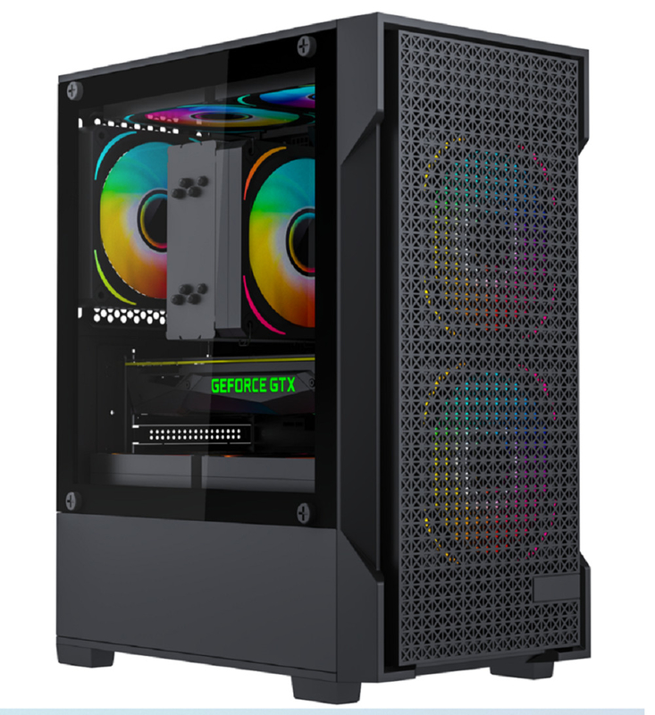 Ondersteunt MATX en MINI-ITX moederborden 5 ventilatoren Computerkoffer voor efficiënte koeling USB 3.0 Interface Grafiekkaarten tot 275 mm lang