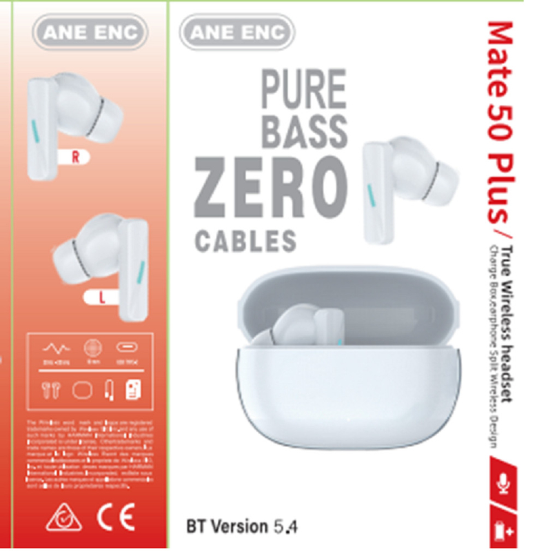 ANC En ENC F10 Composite Membrane Bluetooth 5.4 Earphone Banzai Antenne Dual Batterijen Voor zakenmensen Pendelers
