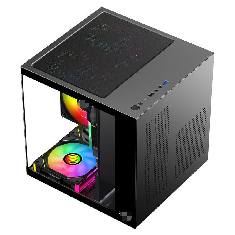 MATX/ITX PC Case ondersteunt grafische kaarten tot 320mm CPU koelers tot 165mm 1 HDD 2 SSD's 3 X 12CM Vans voor geld