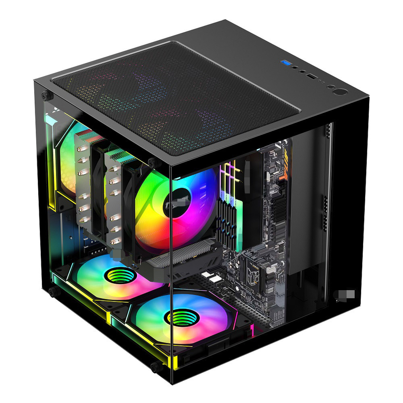 MATX/ITX PC Case ondersteunt grafische kaarten tot 320mm CPU koelers tot 165mm 1 HDD 2 SSD's 3 X 12CM Vans voor geld