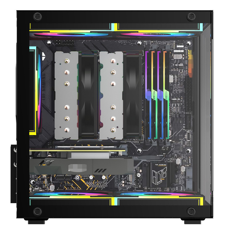 MATX/ITX PC Case ondersteunt grafische kaarten tot 320mm CPU koelers tot 165mm 1 HDD 2 SSD's 3 X 12CM Vans voor geld