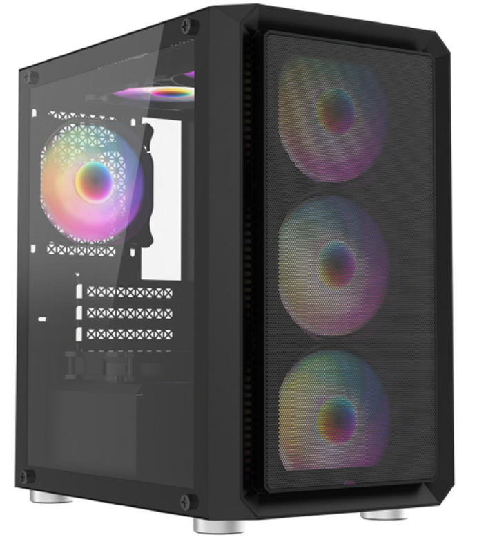 Compacte gamingcase met ondersteuning voor kleine moederborden en flexibele koelconfiguraties voor middelgrote gamers