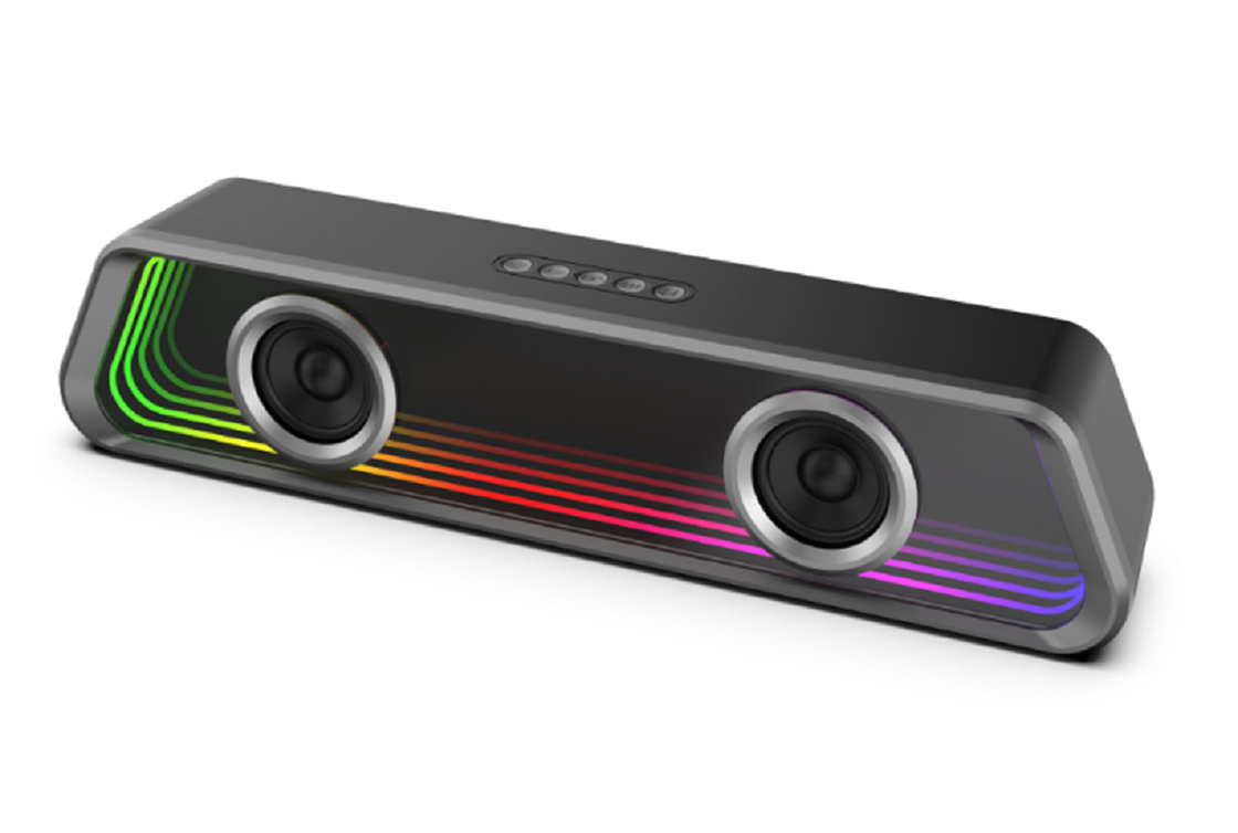 Bluetooth 5.3 ABS Mirror Material 3000mAh Battery 8W X 2 Output Ondersteunt BT/TF/USB/FM/AUX-IN/TWS voor muziekliefhebbers