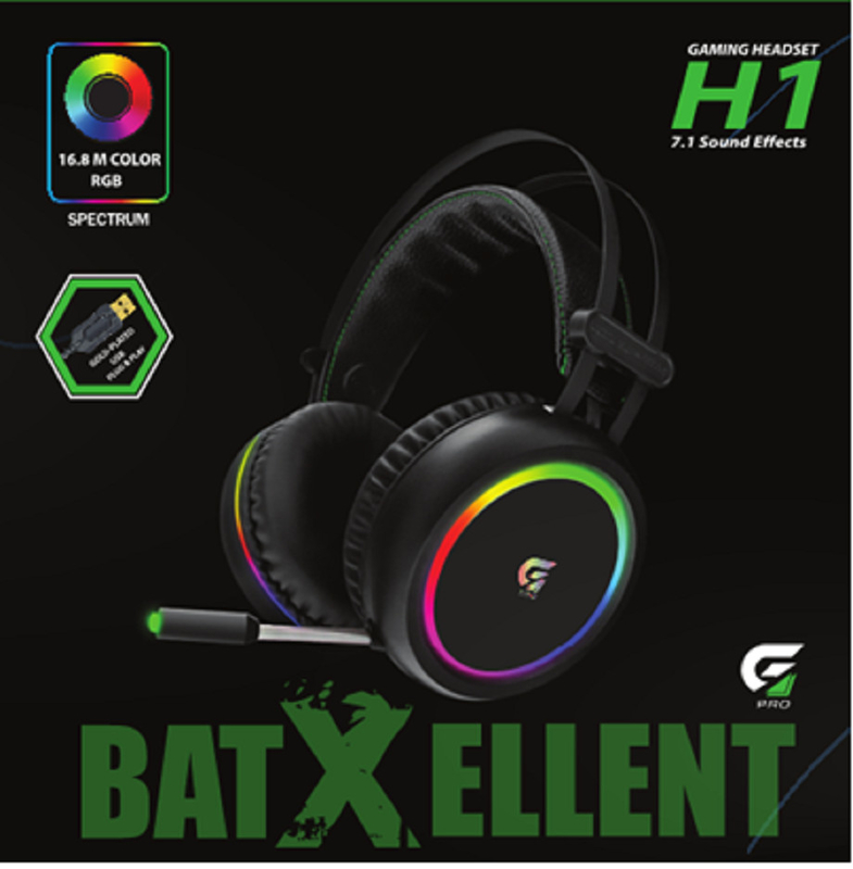 Bluetooth koptelefoon 16.8M RGB kleuren 7.1 geluidseffecten 20Hz-20kHz Frequentiebereik Φ50mm Luidspreker 6.0*5.0mm Omnidirectionele microfoon voor gamers