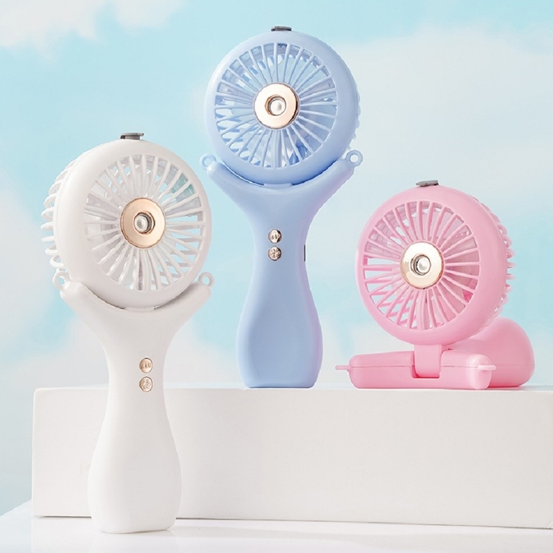 500mAh batterij 2 uur opladen Drie windsnelheden 148g lichtgewicht Halterneck Desktop Handheld 3 In 1 Nano Spray Fan
