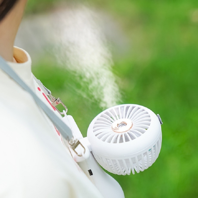 500mAh batterij 2 uur opladen Drie windsnelheden 148g lichtgewicht Halterneck Desktop Handheld 3 In 1 Nano Spray Fan