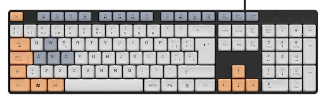104-toets Layout Carbon Film Sleutels Waterdicht HIPS Materiaal Plug-and-play USB Multimedia Sleutels Aanpasbaar voor kantoorwerkers