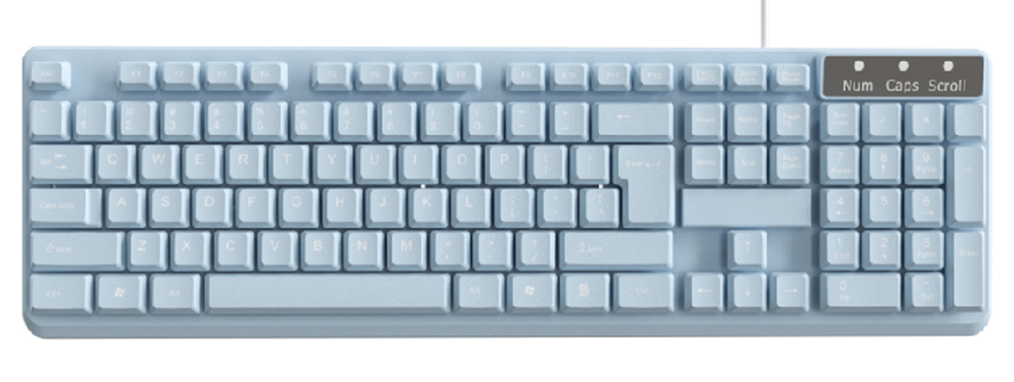 104-toets Layout Carbon Film Keys 376g Waterdicht HIPS Materiaal Plug-and-play USB Aanpasbaar Voor kantoormedewerkers