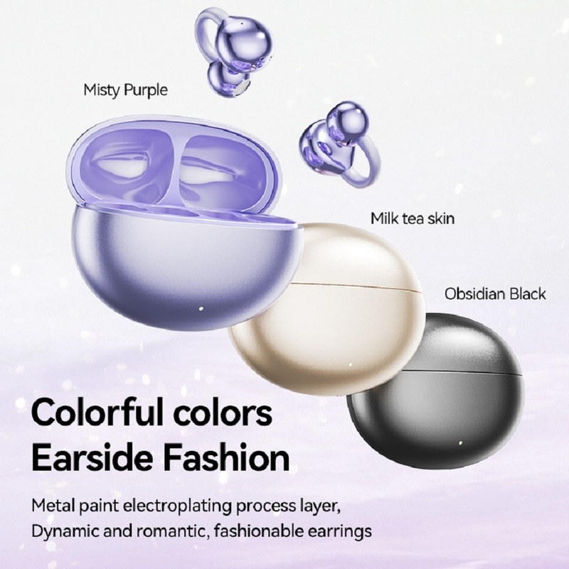 BT 5.4 3D Ergonomisch ontwerp Bluetooth-koptelefoon Oordoptelefoon Tot 5 uur per gesprek Uniforme druk In mistig Purper Milk Tea Huid Obsidian Zwart