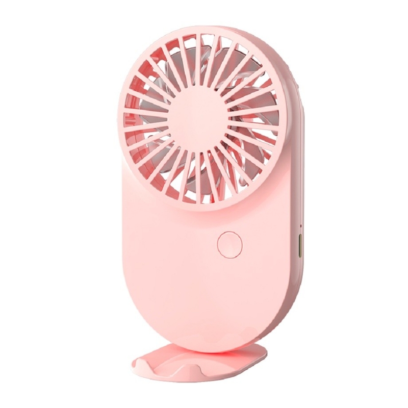Roze Wit Blauwe Candy Design Draagbare ventilatoren 115g Met Lanyard En Base 3 Windsnelheden 500mAh Batterij Type-C Fast Charging