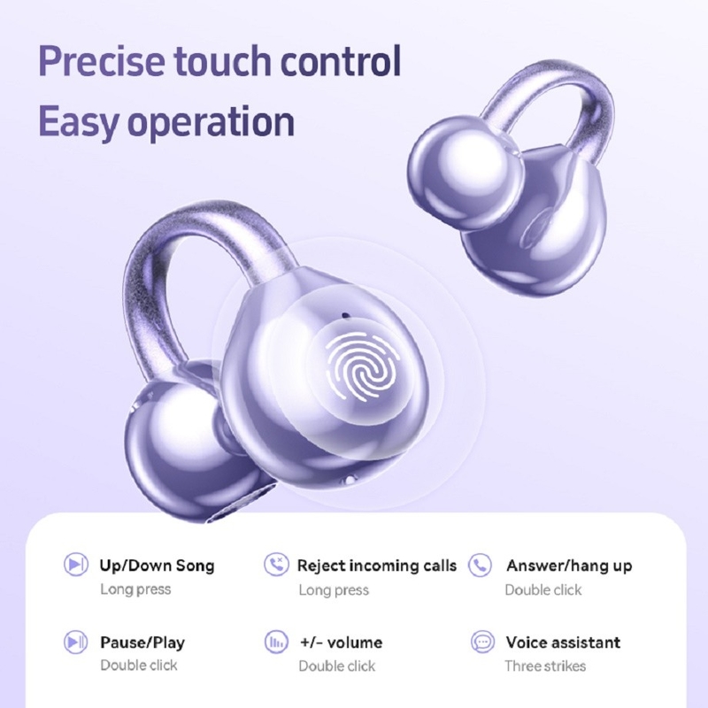 Bluetooth 5.4 A2DP/AVRCP/HFP Ondersteuning Titanium Diafragma Luidspreker 4g per oor Waterdicht Zweetdicht Voor zakenmensen Gamers