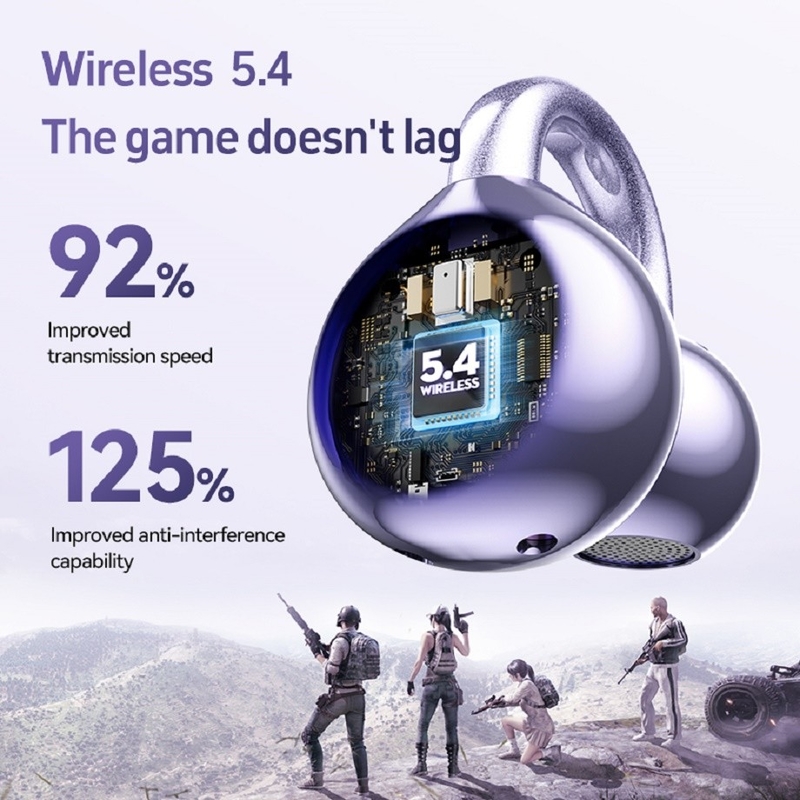 Bluetooth 5.4 A2DP/AVRCP/HFP Ondersteuning Titanium Diafragma Luidspreker 4g per oor Waterdicht Zweetdicht Voor zakenmensen Gamers