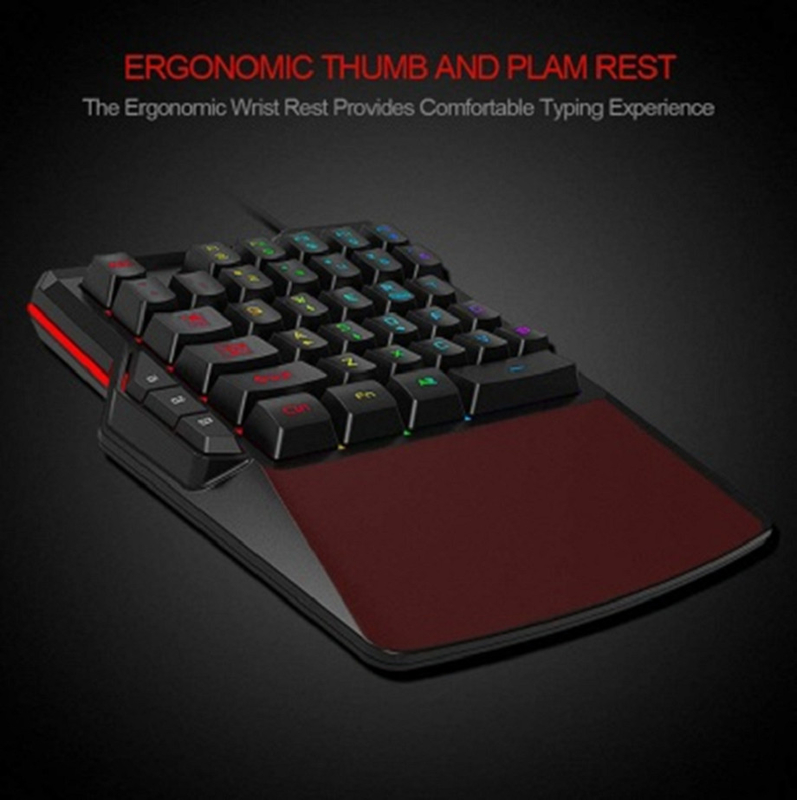Ergonomisch ontwerp Bedraad Computer Keyboard 19-toets Rollover Macro Functie IJzeren plaat Tegenwicht Ondersteunt Monochroom / kleurrijk achtergrondlicht