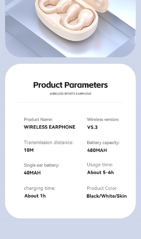 Bluetooth 5.3 Oroptelefoon Ondersteunt BR+EDR+BLE Multi-protocol 5 H Beltijd F 13 Koperen Ring Luidspreker 4.6 G Per Oor Ergonomisch ontwerp