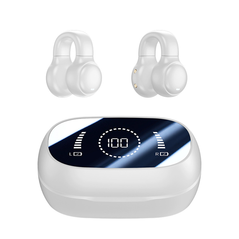 Bluetooth 5.3 oortelefoon Volledig open oorontwerp 9D Surround Sound Game Audio-sync HIFI Digitaal scherm 1.5H Charging 6H Single Playback