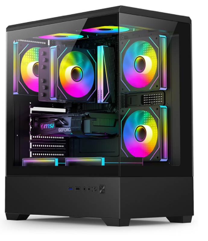 Volledige grootte compatibele architectuur ondersteunt E-ATX/ATX moederborden 330mm grafische kaarten 240mm bovenop gemonteerde waterkoeling Net Computer Case
