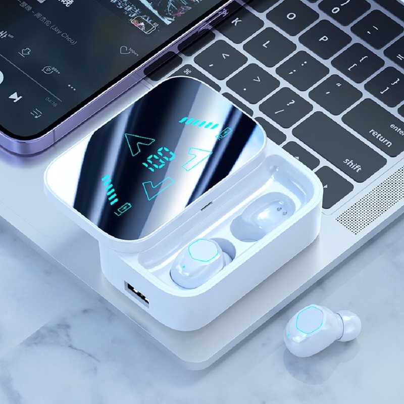 Schuifcompartiment Design Intelligent Mirror Display High-speed Bluetooth 5.3 Oordopje All-weather Battery Levensduur waterdicht Voor sport