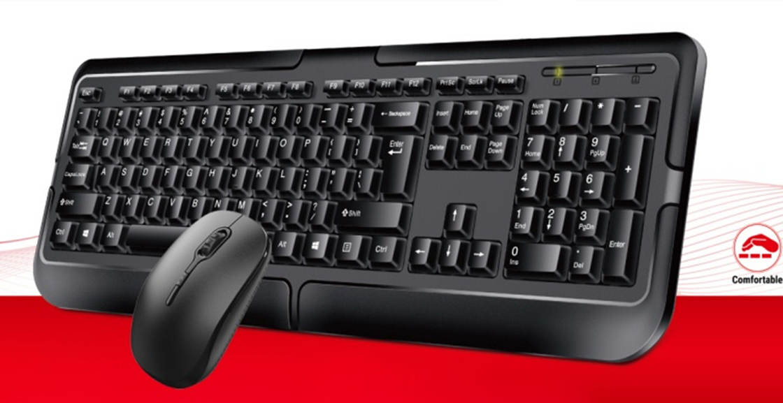500g lichtgewicht 2.4G draadloos 105-toets lay-out 5 miljoen Key Life Multi-taal ondersteuning toetsenborden Muis combinaties voor internetcafés en thuis back-up