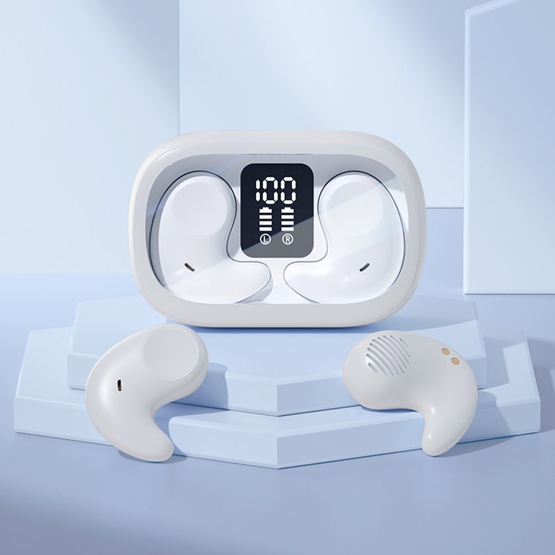 Eenvoudig oor 5,7 × 3,7 × 2,4 cm, lichtgewicht en dun Geen in-oor ontwerp voor comfortabele zijkant slapen functies HIFI Surround Sound