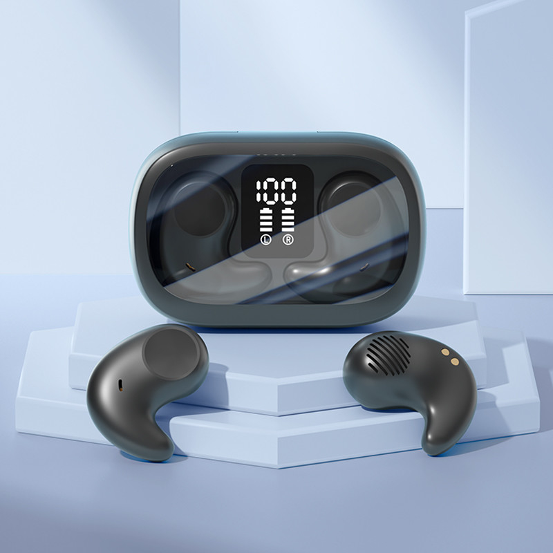 Eenvoudig oor 5,7 × 3,7 × 2,4 cm, lichtgewicht en dun Geen in-oor ontwerp voor comfortabele zijkant slapen functies HIFI Surround Sound