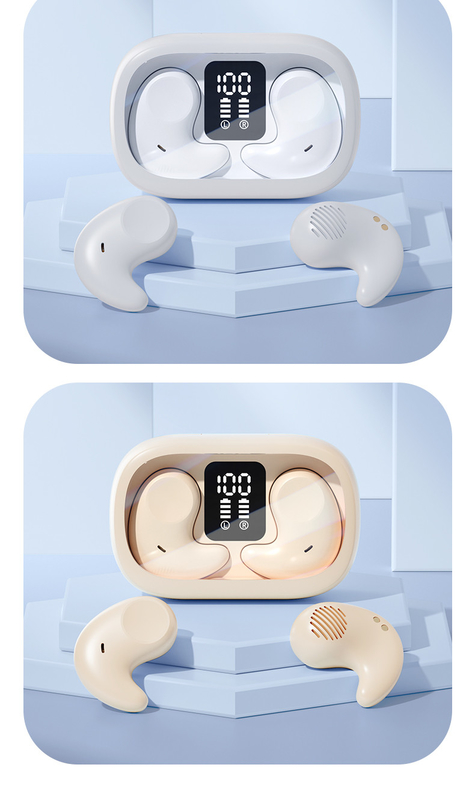 Eenvoudig oor 5,7 × 3,7 × 2,4 cm, lichtgewicht en dun Geen in-oor ontwerp voor comfortabele zijkant slapen functies HIFI Surround Sound